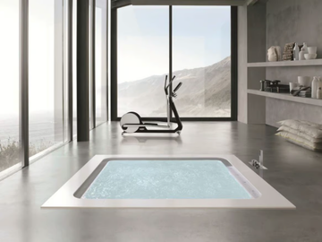 INFINITY BOLLA Q - Built-in hydromassage bathtub by Gruppo Geromin - view 2